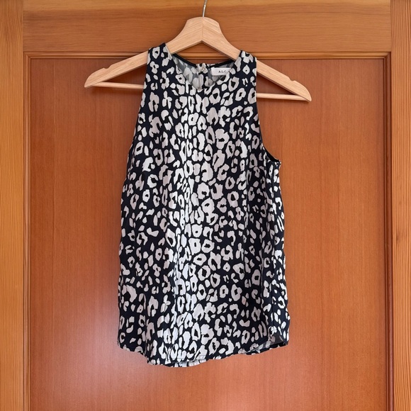 A.L.C. Tops - ALC silk leopard print tank